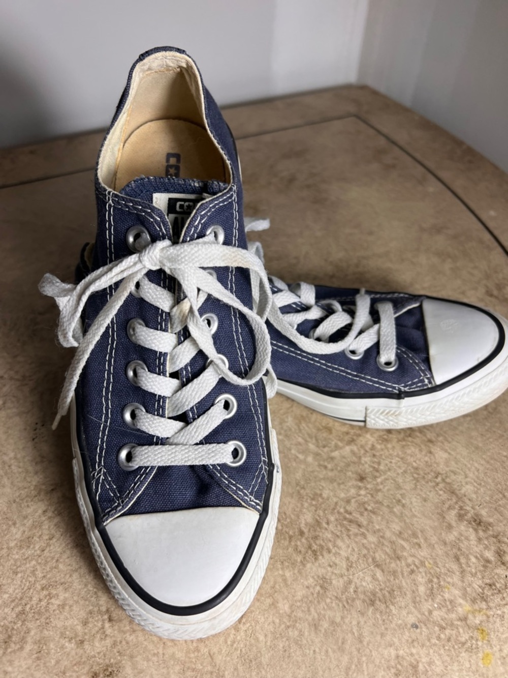 Converse  Chuck Taylor Navy and White Low-Top Canvas Sneakers